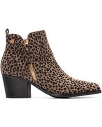 Xti - Suede Heeled Ankle Booties By - Lyst