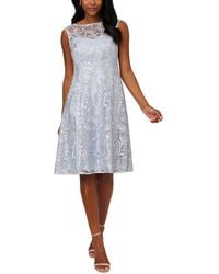 Adrianna Papell - Sequined Midi Fit & Flare Dress - Lyst