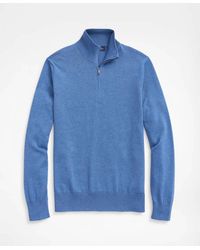 Brooks Brothers - Supima Cotton Half-Zip Sweater - Lyst