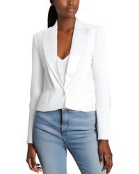 L'Agence - Scarlet Sequined Tweed One-Button Blazer - Lyst