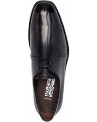 Ferragamo - Ferragamo Almond-Toe Lace-Up Derby Shoes - Lyst