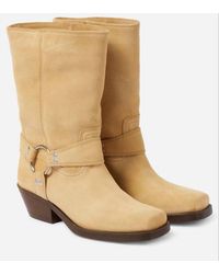 Isabel Marant - Pre-Loved Antya Suede Biker Boots - Lyst