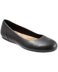 Softwalk - Sonoma S1862-001 Ballet Flat 'Sblack Leather Round Toe Rhs7003 - Lyst