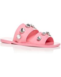 SCHUTZ SHOES - Lizzie Crystal Slip-on Studded Jelly Sandals - Lyst
