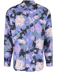 ERL - Floral Pattern Viscose Shirt With Classic Collar - Lyst