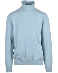 Alpha Studio - Cashmere Turtleneck Sweater With High Neck Design - Lyst