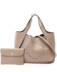 Stella McCartney Stella Logo Handbag Tote Bag Fake Leather Ivory 2way ...