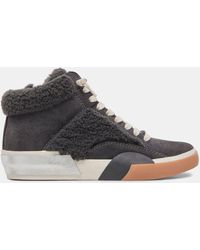 Dolce Vita - Zilvia Plush Sneakers Anthracite Suede - Lyst