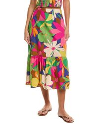 FLORA BEA NYC - Galilea Midi Skirt - Lyst