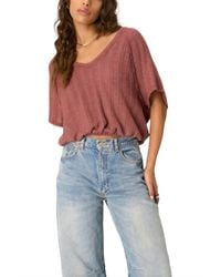 Project Social T - Paola Sweater V Neck Bubble Tee - Lyst