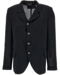 Comme des Garçons - Jewel Button Semi-Sheer Blazer - Lyst