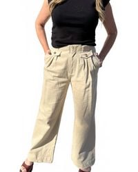Crescent - Wide Leg Pleaded Denim Pants - Lyst