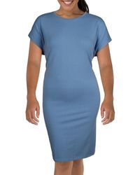 Eileen Fisher - Plus Crewneck Knee Length T-shirt Dress - Lyst