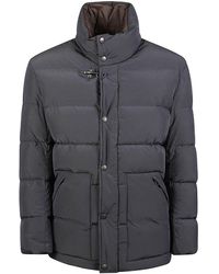 Fay - High-Stand Collar Structured Puffer Down Jacket - Lyst