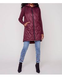 Charlie b - Hooded Quilted Puffer Vest - Lyst