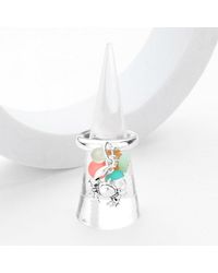 Fashnzfab - Sea Glass Metal Crab Dangle Stretch Ring - Lyst