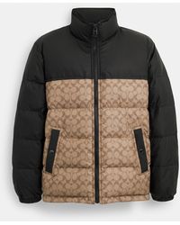 COACH®  Signature Denim Hooded Zip Up Jacket