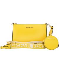 Michael Kors - Jet Set Daffodil Vegan Crossbody Tech Attachment Bag Purse - Lyst
