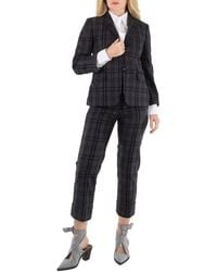 Thom Browne - Ladies Charcoal Checked Single-Breasted Blazer - Lyst