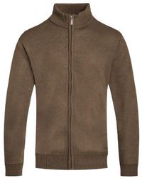 TRUEDAMES - Solid Full Zip Sweater - Lyst