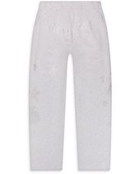 Sp5der - Heather Rhinestone Beluga V2 Wide Leg Sweatpants - Lyst