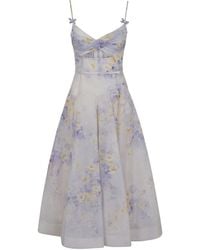 Zimmermann - Crush Twist Front Midi Dress - Lyst