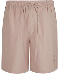 Emporio Armani - Soft-Touch Modal Bermuda Shorts With Peace-Inspired Print - Lyst
