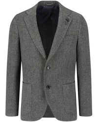 Lardini - Herringbone Wool Blazer - Lyst
