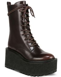Circus by Sam Edelman - Slater Faux Leather Casual Combat & Lace-up Boots - Lyst