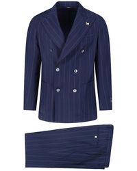 Tombolini - Double-Breasted Pinstripe Suit - Lyst