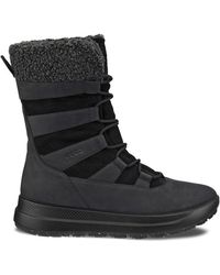 Ecco - Solice Solice Textured Collar Lace-Up Nubuck Ankle Boots - Lyst