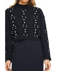 BLITHE - Pearl Cable Knit Sweater Top - Lyst