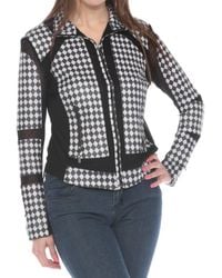 oolala - Diamond Pattern Mesh Zip Jacket - Lyst