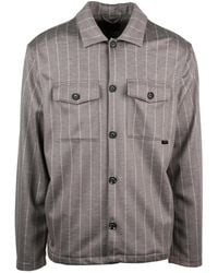 Liu Jo - Pinstripe Polyester-Cotton Blend Knit Shirt - Lyst