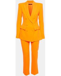 Alex Perry - Neon Crepe Double Breasted Blazer And Pant Suit - Lyst