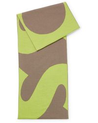 BOSS - Logo-jacquard Scarf Blended With Wool - Lyst