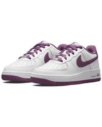 Nike - Air Force 1 Low Dh9600-101 Sneakers Boys Mauve Leather Low Top Shoes - Lyst