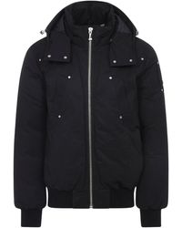 Moose Knuckles - Padded Bomber Jacket With High Collar And Snap Fastenings - Lyst