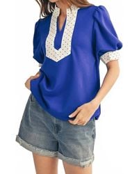 Jodifil - Dotty Collar Top - Lyst