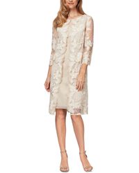 Alex Evenings - Faux 2 Pc Knee Cocktail And Party Dress - Lyst