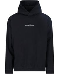 Maison Margiela - Classic Crew Neck Hooded Sweatshirt With Ribbed Cuffs - Lyst