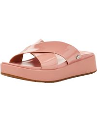 UGG - Emily Patent Leather Slip On Slide Sandals - Lyst