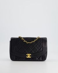 Chanel - Vintage Classic Flap Diana Bag With 24k Gold Hardware - Lyst