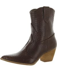 Matisse - Bambi Crocodile Print Pointed Toe Cowboy, Western Boots - Lyst