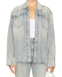 GRLFRND - Emerson Western Shirt Jacket - Lyst