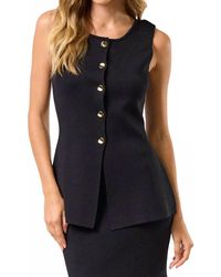 Lalavon - Lara Sleeveless Button Down Top - Lyst