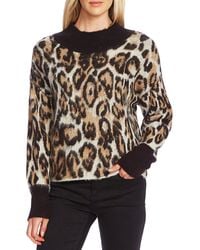 Vince Camuto - Animal Print Pullover Turtleneck Sweater - Lyst