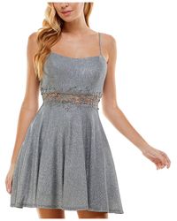 City Studios - Juniors Glitter Short Cocktail And Party Dress - Lyst