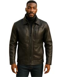 Infinity Leather - Warm Mid-Length Leather Coat - Lyst