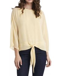 Vince Camuto - Long Sleeve See-Through Blouse - Lyst